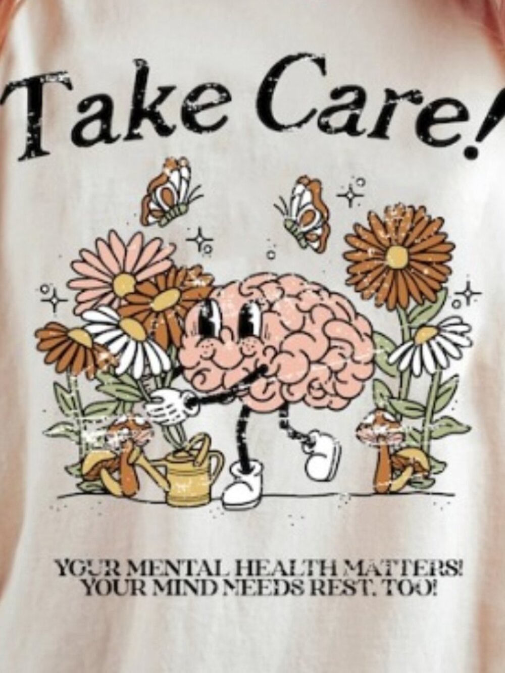 Take Care, Mental Health, Self Love, Graphic Tees - Picture 2 of 4